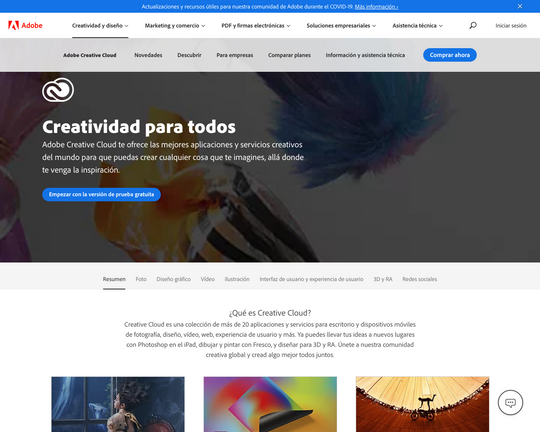 Software Adobe Creative Cloud usado para design gráfico Logo