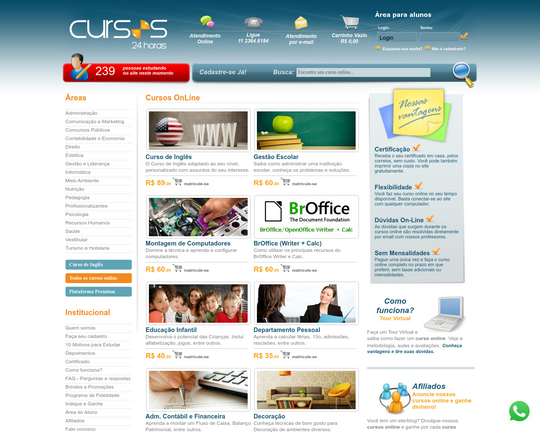 Cursos Online 24 horas com certificado