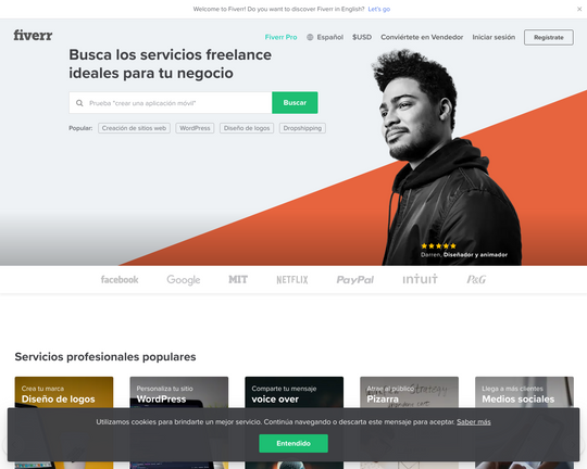 Fiverr mercado on-line para serviços autônomos Logo