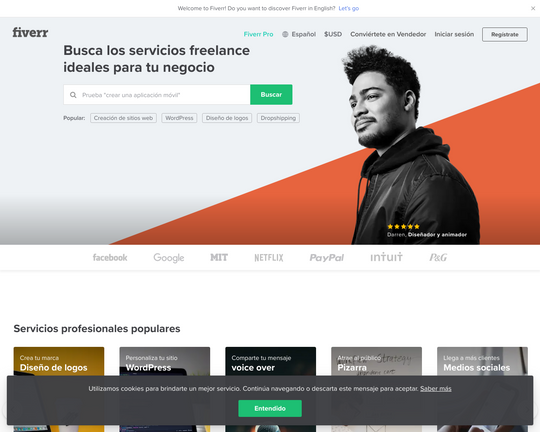 Fiverr mercado on-line para serviços autônomos