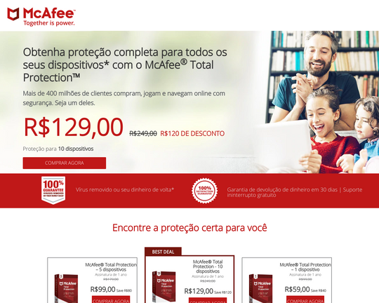 McAfee proteção de privacidade multifacetada Logo