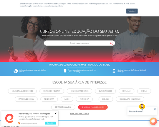Portal Educação site de cursos online em várias áreas do conhecimento Logo