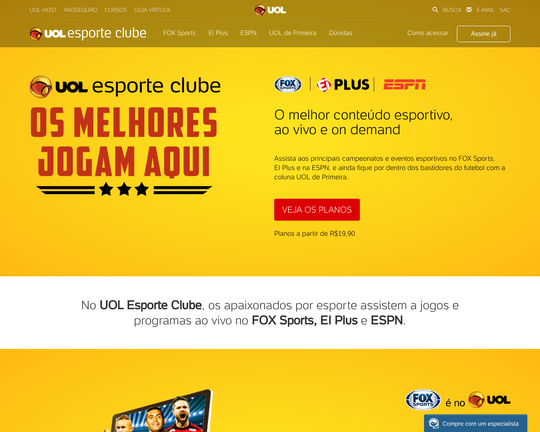Campeonatos e Programas esportivos com Uol Esporte Clube