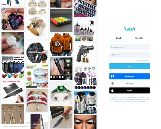 Wish 10 etapas para fazer seu pedido