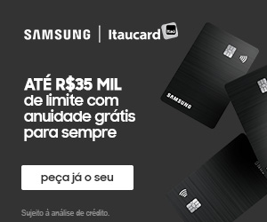  cartão Platinum sem anuidade - Samsung Itaucard 